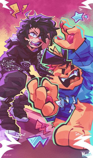 Alessan and Gato striking a pose (omg reference?)